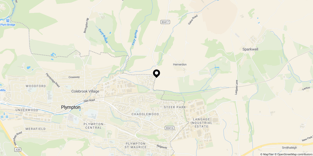 Approximate location of Highglen Drive, Newnham, Plympton, Devon, PL7 5LA
