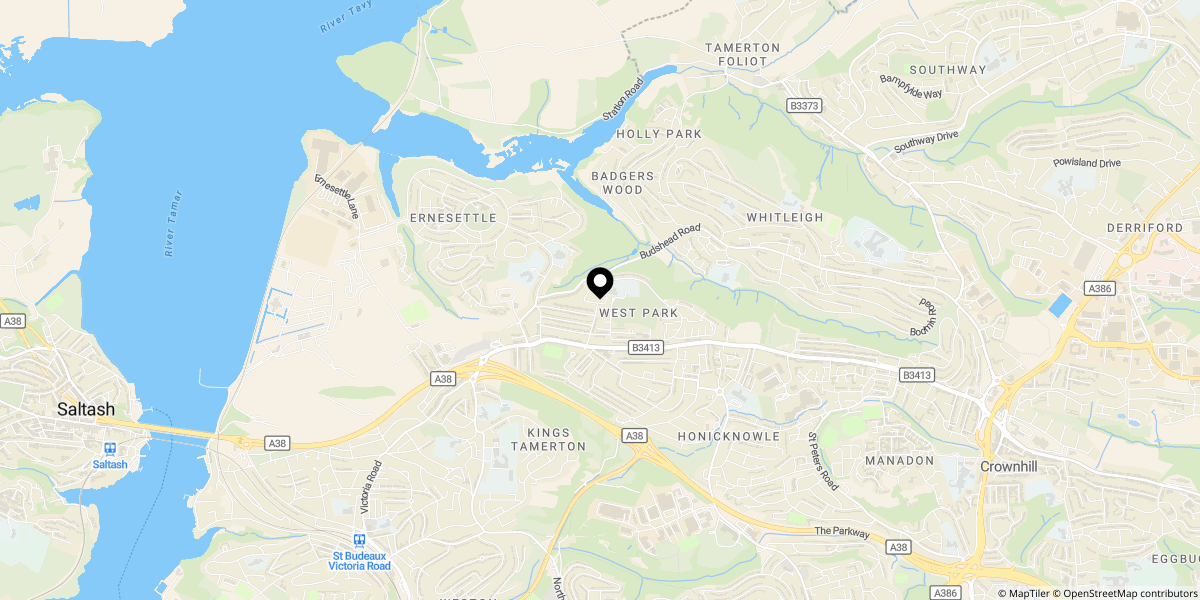 Approximate location of Ringmore Way, West Park, Plymouth, Devon, PL5 3RL